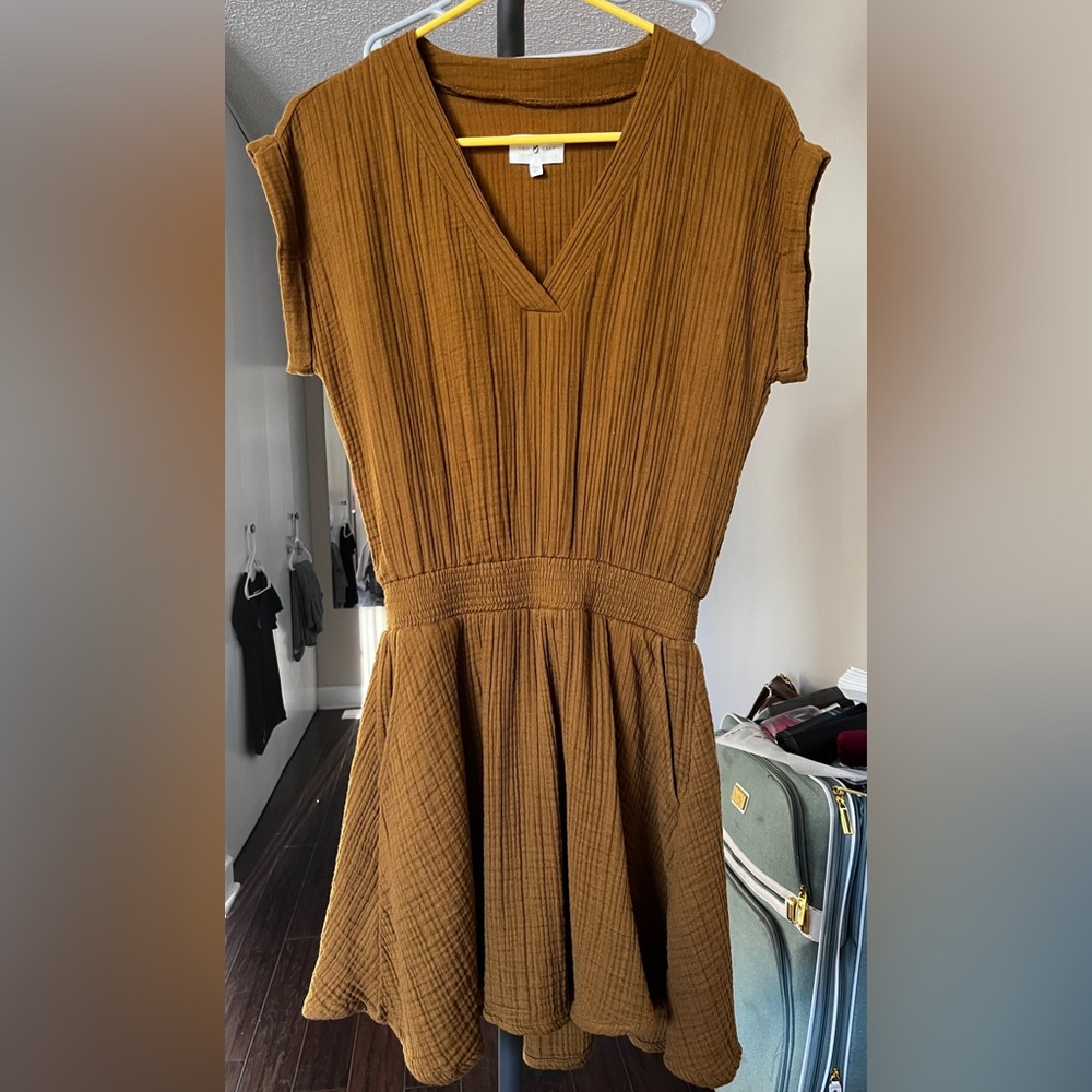 Loft Petite Lou & Grey Triple Cloth V-Neck Pocket Dress XXSP